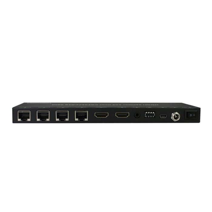 اسپليتر ۴ پورت HDMI انتقال روی کابل شبکه همراه با ۴ عدد گيرنده ۵٠ متری فرلی