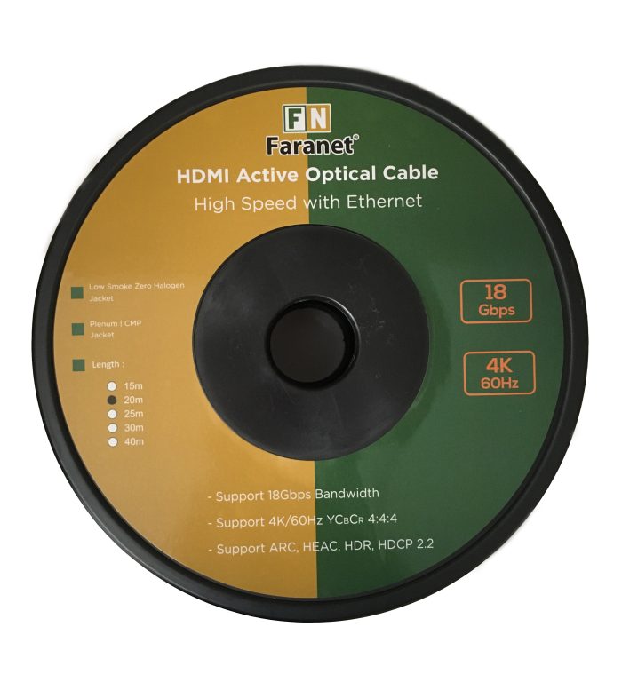 کابل HDMI v2.0 فیبر نوری فرانت 20 متری