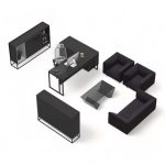میز مدیریت مکعب مدل اسلیم M404