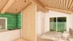 خانه پیش ساخته 50 متری طرح کیمیا دکور داخل چوب چهار طرف نما - Image 2